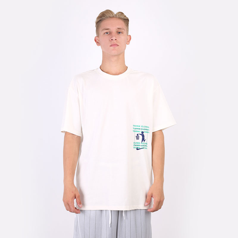 мужская бежевая футболка Nike Basketball T-Shirt DJ1576-901 - цена, описание, фото 3